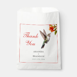 Sacolinha Casamento Chic Hummingbird e Orange Flower