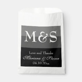 Sacolinha Casamento Chic Moderno Preto e Branco