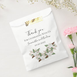 Sacolinha Casamento Clássico Elegante de Magnolias Brancas