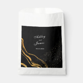 Sacolinha Casamento Clássico Negro e Dourado