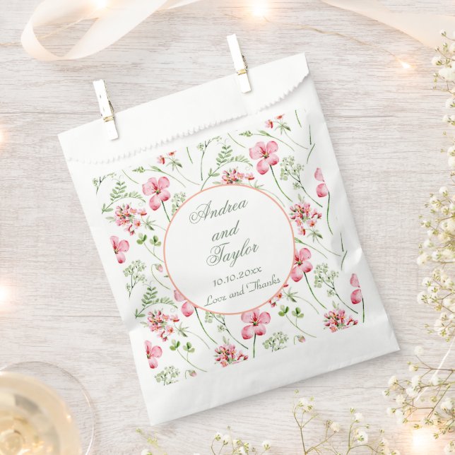 Sacolinha Casamento Colorido de Castores Selvagens (Cortado)