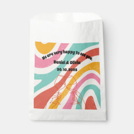 Sacolinha Casamento Colorido Minimalista