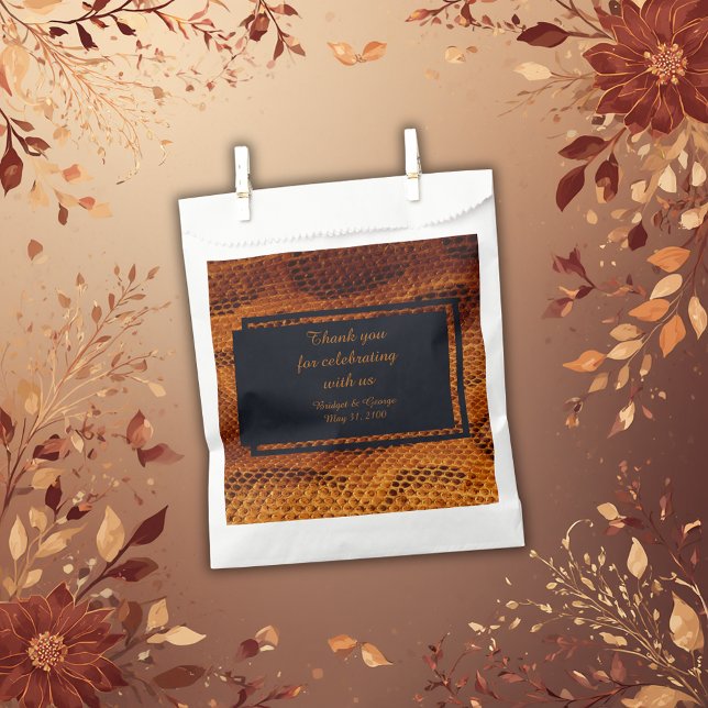 Sacolinha casamento com animais de pele cobra de luxo (Criador carregado)