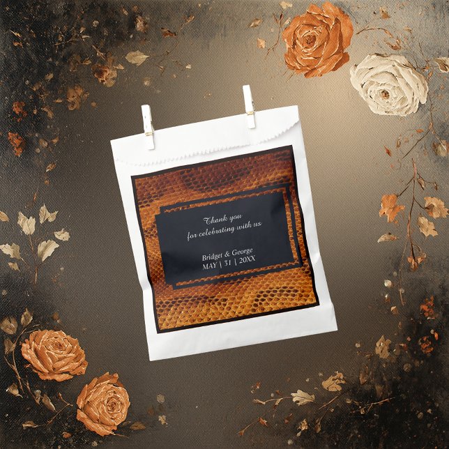 Sacolinha casamento com animais de pele cobra de luxo (Criador carregado)