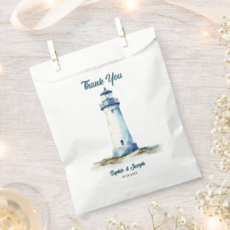 Sacolinha Casamento com Aquarela na Costa da Nova Inglaterra
