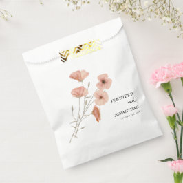 Sacolinha Casamento com Flor Laranja Poppy