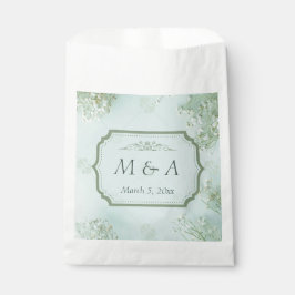 Sacolinha Casamento com Flores Brancas Pastel