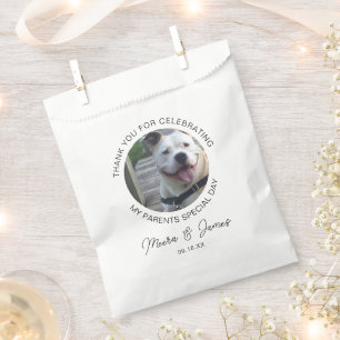 Sacolinha Casamento com Foto de Cachorro Moderno