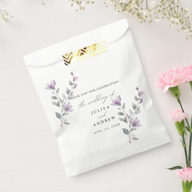 Sacolinha Casamento com horta floral de cor d'água minimalis (Selado)