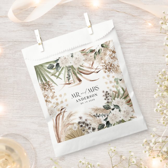 Sacolinha Casamento com o partido moderno Boho da Sra. Pampa (Cortado)