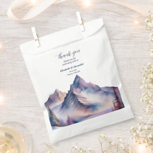 Sacolinha Casamento com paisagens cobertas de neve