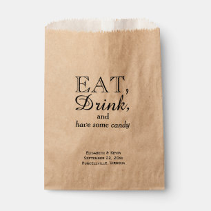 Sacolinha Casamento Coma, Beba e Tome Um Buffet De Doces