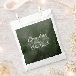 Sacolinha Casamento da primavera elegante de folha verde