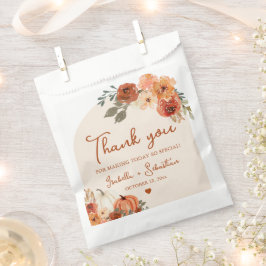 Sacolinha Casamento de Abóbora de Aquarela Boho Fall Obrigad