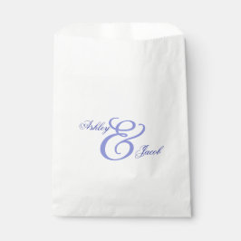 Sacolinha Casamento de Ampersand Azul Elegante