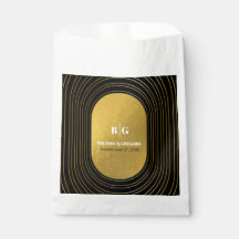 Casamento de Arca Minimalista Moderno Preto e Dour