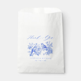 Sacolinha Casamento de Aves de Amor com Chinoiserie Azul