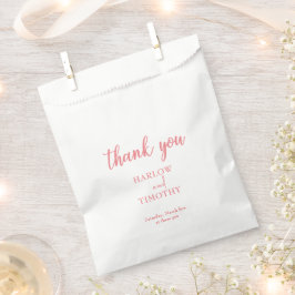 Sacolinha Casamento de Blush Rosa Simples Elegante