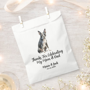 Sacolinha Casamento de Coquetel de Boston Terrier Pet