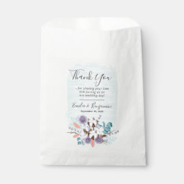 Sacolinha Casamento de Cotton Boll no País Sul Obrigado