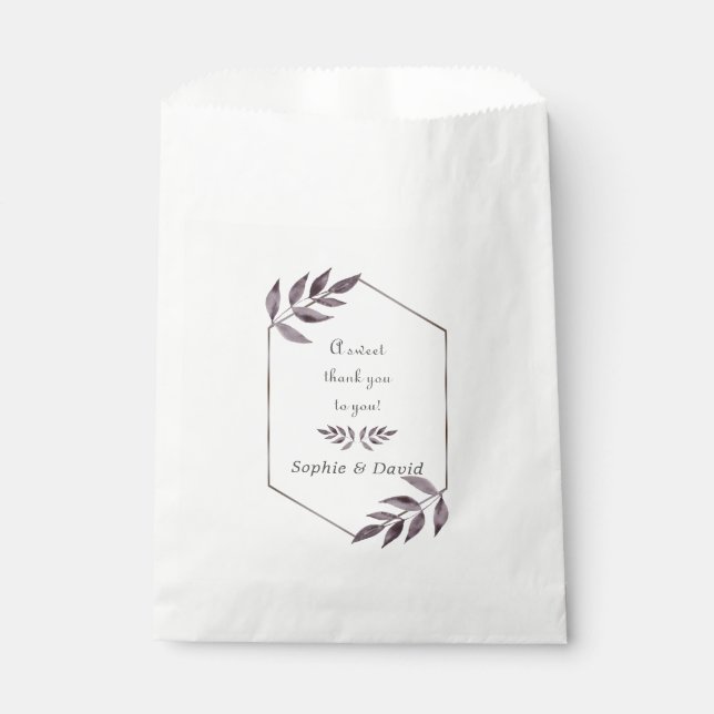 Sacolinha Casamento de Diamante de Folhagem de Tinta de Aqua (Frente)