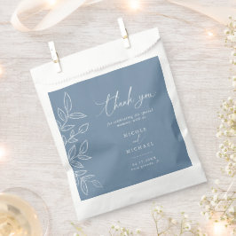 Sacolinha Casamento De Elegante Dusty Blue Deixa Obrigado