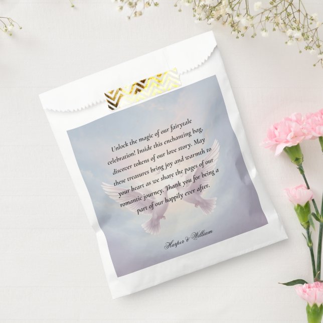 Sacolinha Casamento de fairytale lovebird (Selado)