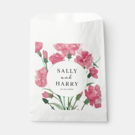 Sacolinha Casamento De Flor Rosa Delicado