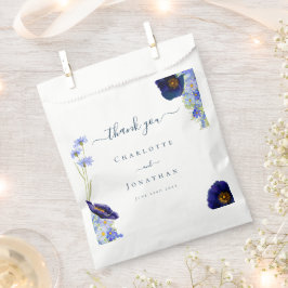 Sacolinha Casamento de Flor Selvagem Moderna Obrigado