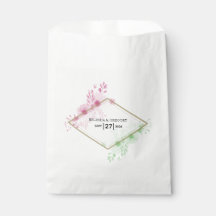 Casamento de Flores de Aquarela Elegante