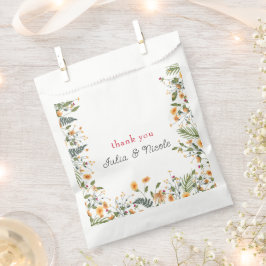 Sacolinha Casamento de Flores de Pedônias de Daffodils Botân