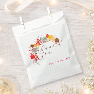 Sacolinha Casamento de Flores de Uvas de Berry Doce e Beijo