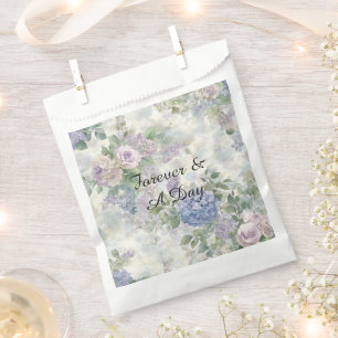 Sacolinha Casamento de Flores Rosa Roxo Romântico