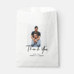 Sacolinha Casamento de Fotografias Personalizadas de Script 