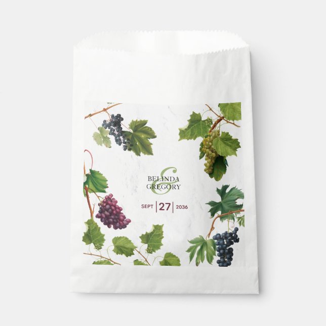 Sacolinha Casamento de Ilhas Gregas do Vineyard do Mediterrâ (Frente)