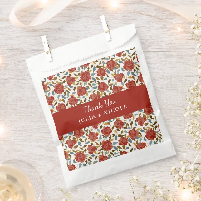 Sacolinha Casamento de Jardim de Pétalas Florais de Rosa Sel (Cortado)