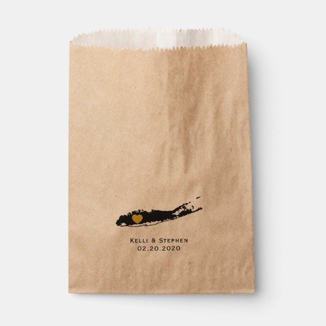 Sacolinha Casamento de Long Island Favorece Sacks de Tratame (Frente)