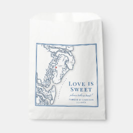 Sacolinha Casamento de Mapa de Isles ouros da Geórgia