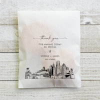 Casamento De Miami Skyline Obrigado Por Bolsas Fav