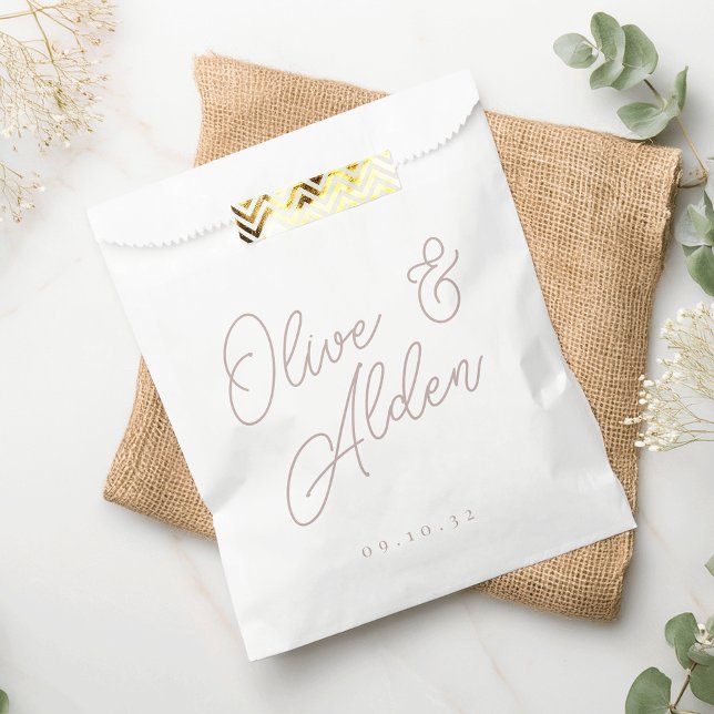 Sacolinha Casamento de Nomes de Script Sobredimensionados de (Criador carregado)