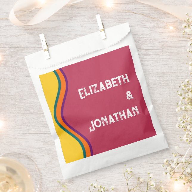 Sacolinha Casamento de Ondas Retro-Sudoeste (Cortado)