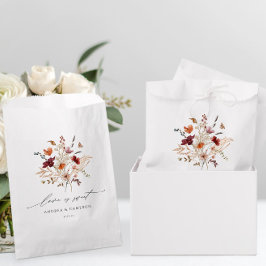 Sacolinha Casamento de Outono Vintage com Flores Silvestres