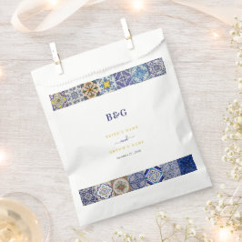 Sacolinha Casamento de Padrão de Azulejos Portugueses do Med