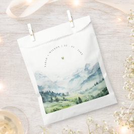 Sacolinha Casamento de Paisagem de Montanha de Neve Molhada