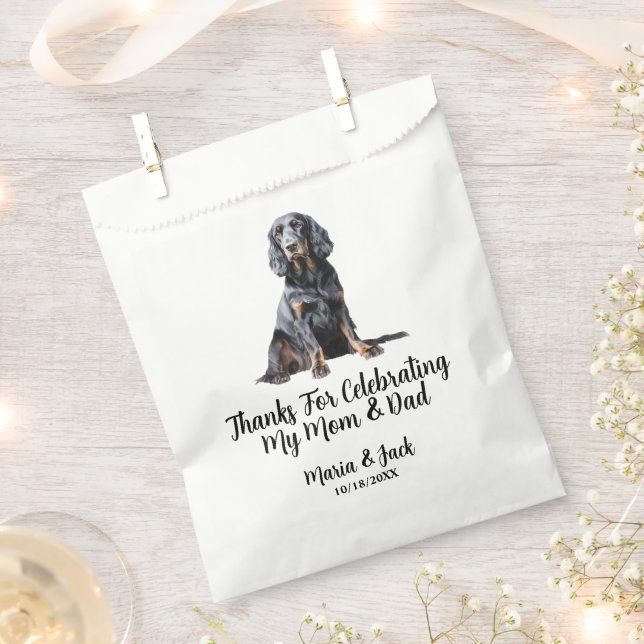 Sacolinha Casamento de Pet de Cor do Cheio Setter (Cortado)