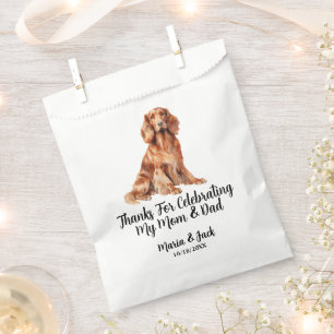 Sacolinha Casamento de Pet de Cor do Cheio Setter Irlandês