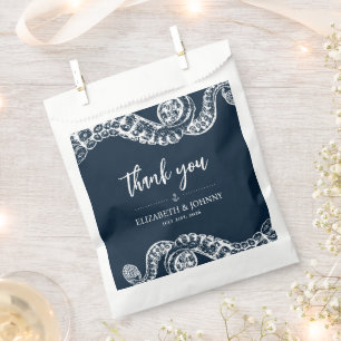 Sacolinha Casamento de polvo náutico marinho