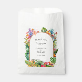 Sacolinha Casamento de Praia Floral Tropical Folaves