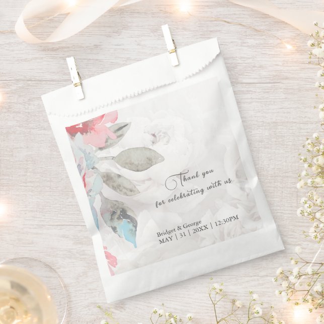 Sacolinha Casamento de rosa de flor silvestre Floral (Cortado)