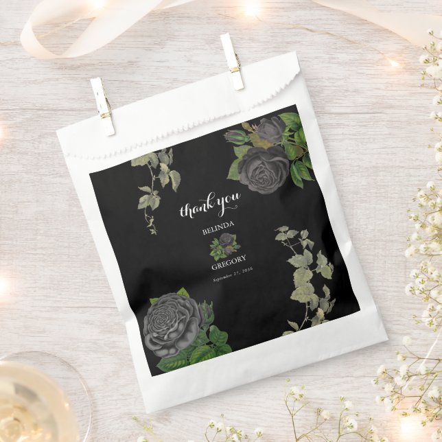 Sacolinha Casamento de Rosas Negras do Halloween (Cortado)